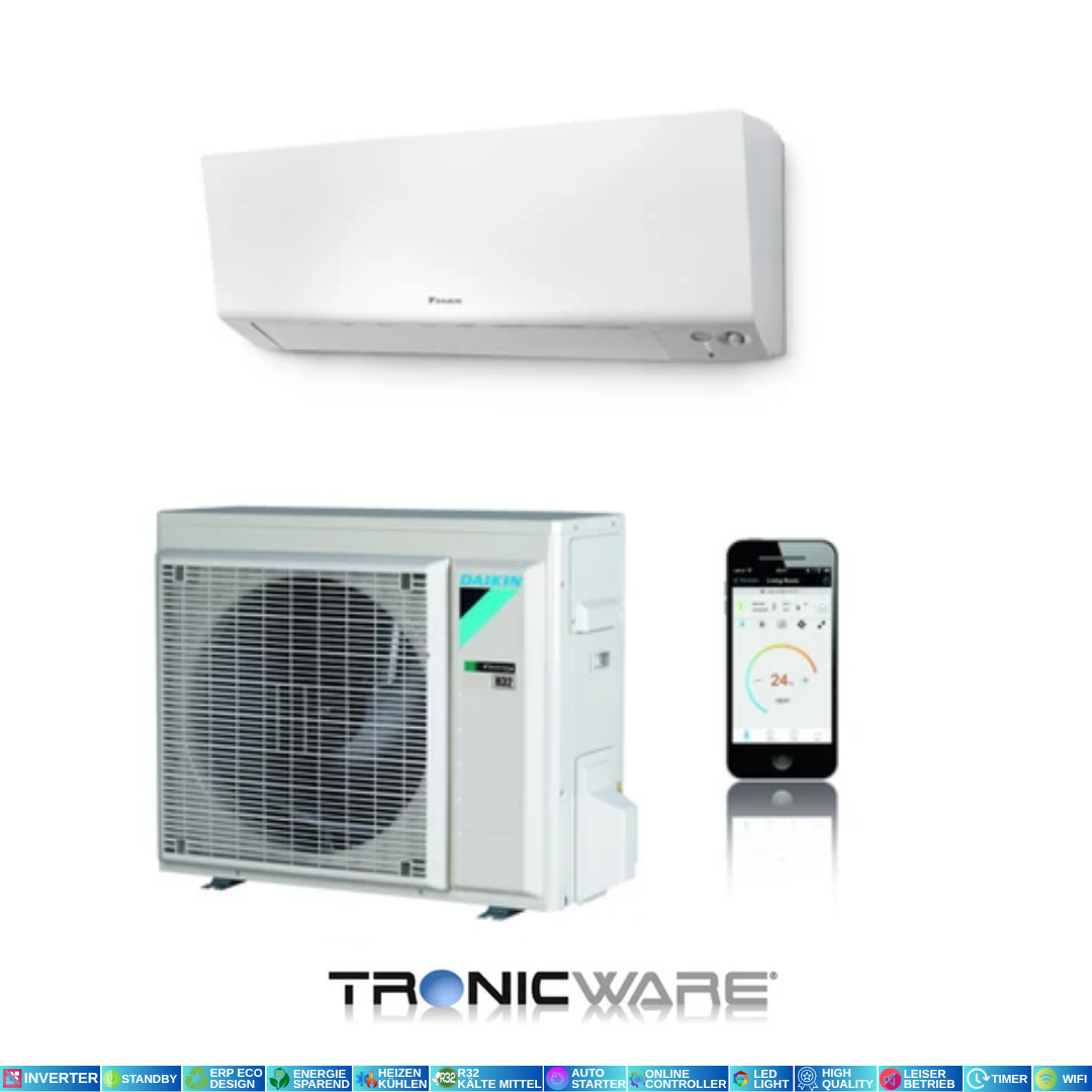 Daikin Inverter, Comfora, Wandgerät, FTXP60N + RXP60N 22000 BTU A++, A+++