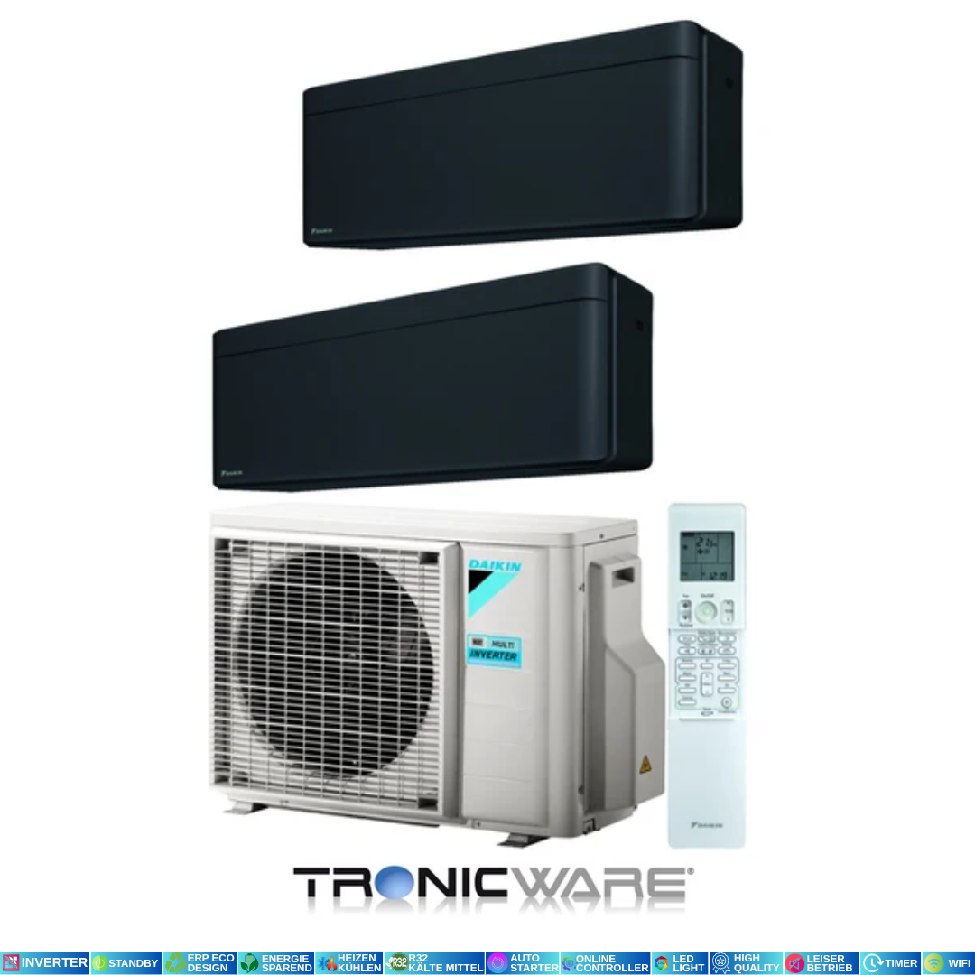 Daikin Inverter, Stylish, Multisplit-Anwendung Wandgerät, FTXA50BB + FTXA50BB + 4MXM80A A++, A+++