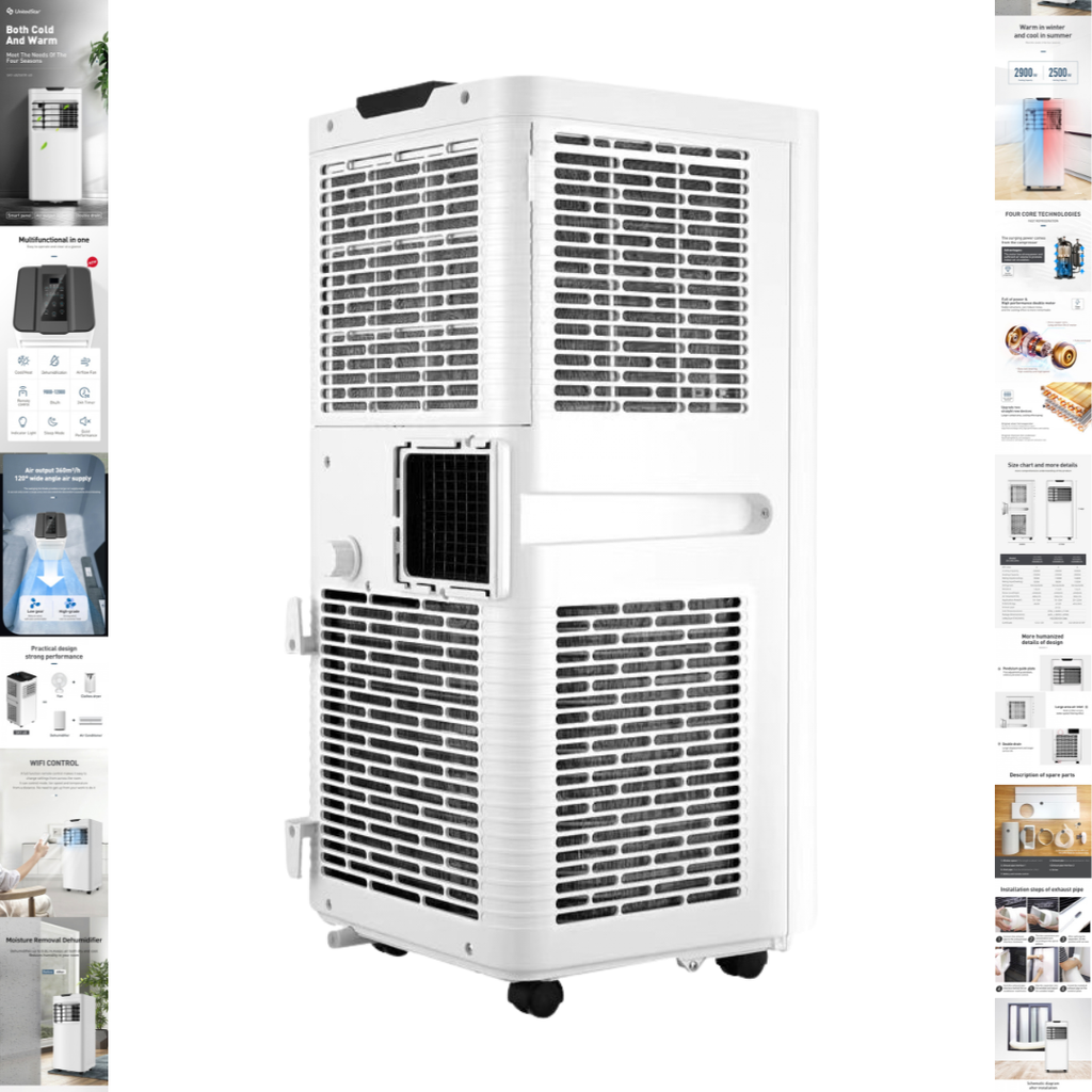 Optiklim Premium Mobile Inverter Klimaanlage – 4-in-1: Kühlen, Heizen, Entfeuchten & Ventilieren