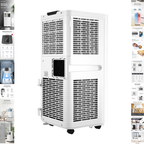 Optiklim Premium Mobile Inverter Klimaanlage – 4-in-1: Kühlen, Heizen, Entfeuchten & Ventilieren
