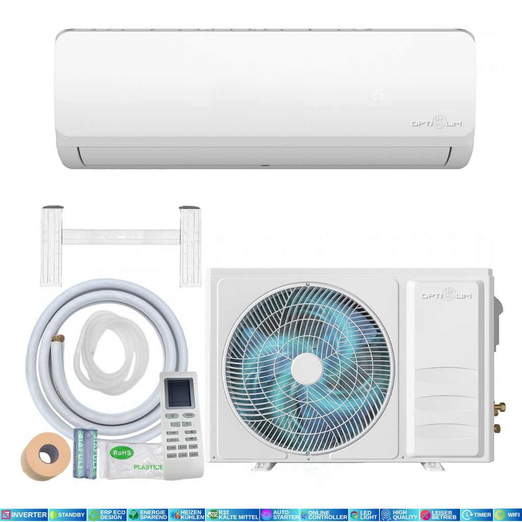 Optiklim Premium Inverter Klimaanlage-3,2 kW Komplettset